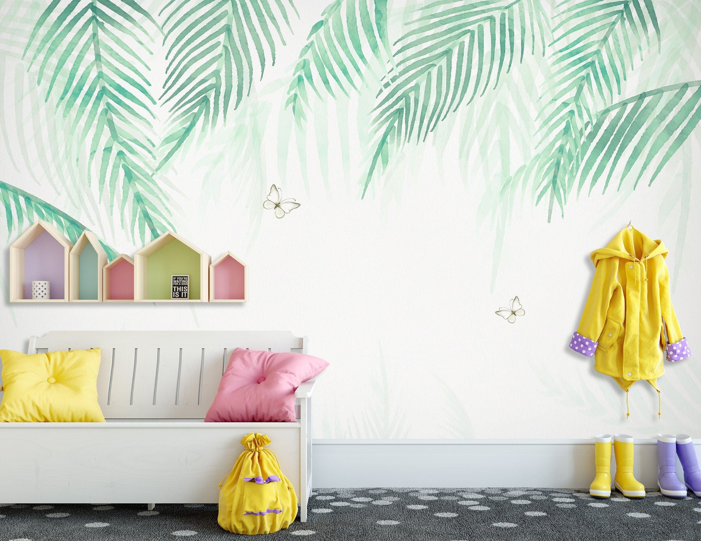 3D Green Leaf 1685 Wall Murals Wallpaper AJ Wallpaper 2 