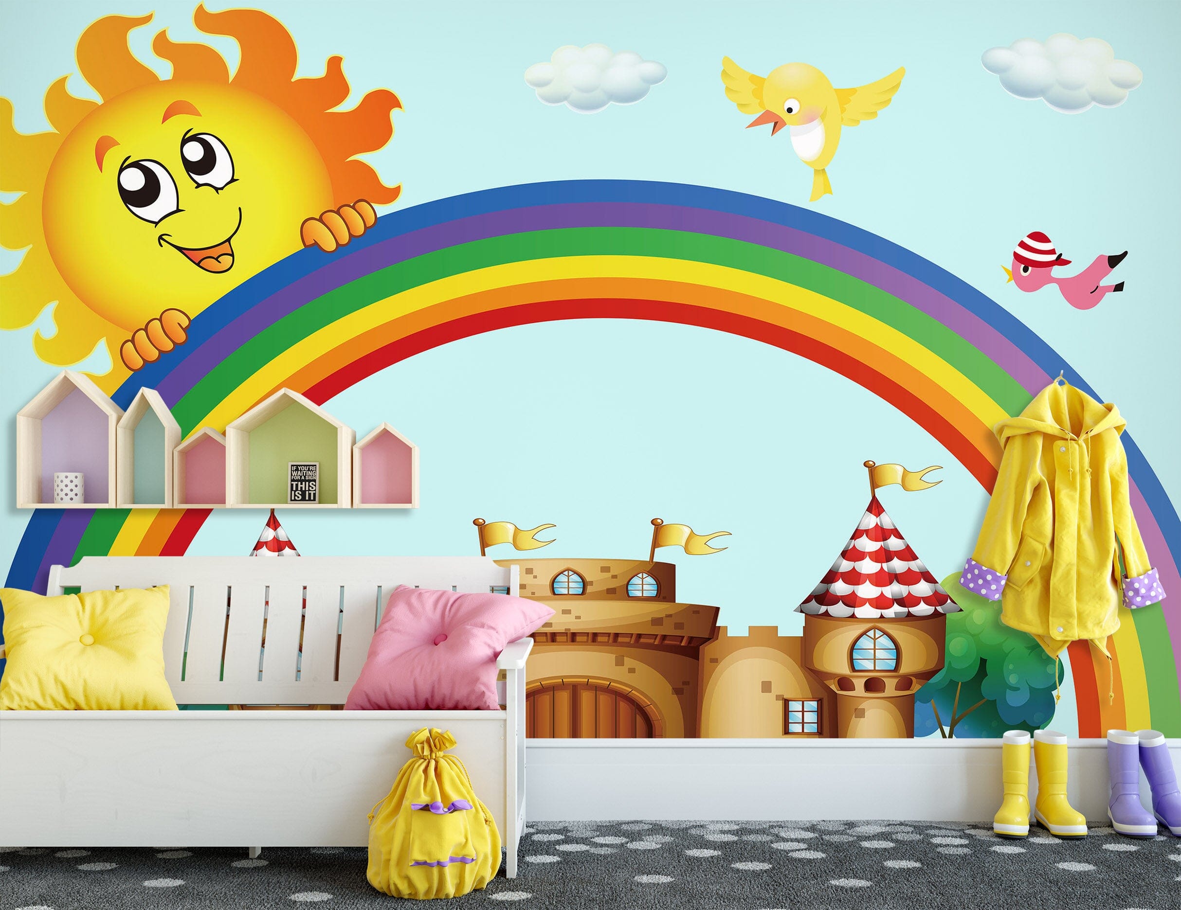 3D Sun Rainbow 1673 Wall Murals Wallpaper AJ Wallpaper 2 