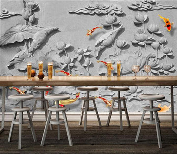 3D Flower stone fish Wallpaper AJ Wallpaper 1 