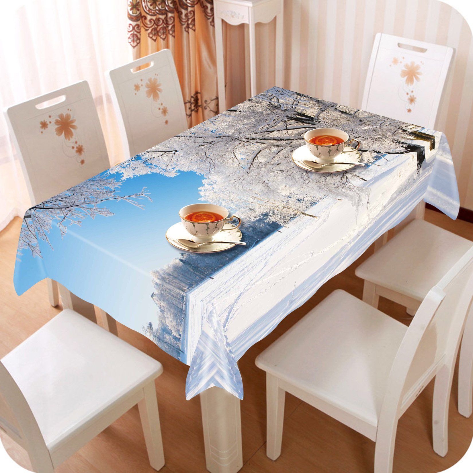 3D Snow Scenery 825 Tablecloths Wallpaper AJ Wallpaper 