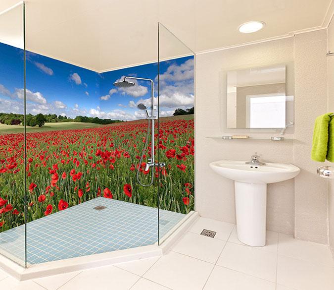 3D Vast Flowers Field 11 Bathroom Wallpaper Wallpaper AJ Wallpaper 
