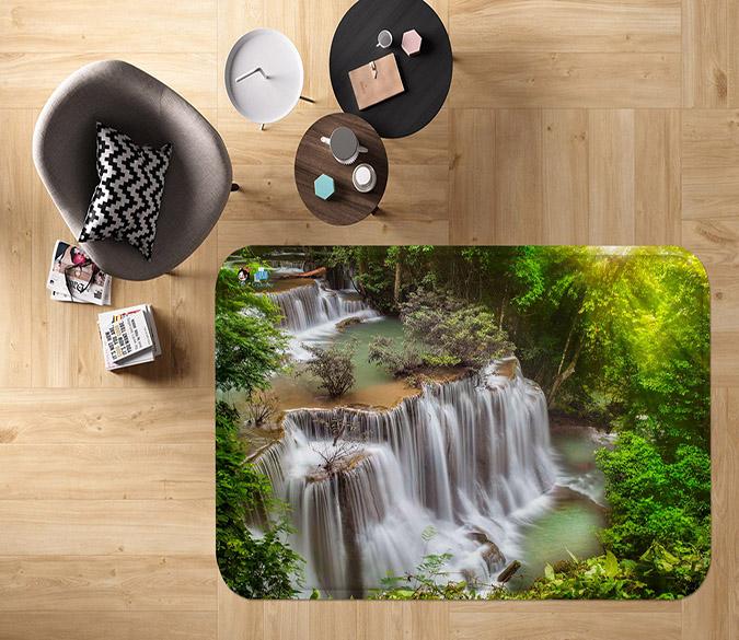 3D River Waterfalls 22 Non Slip Rug Mat Mat AJ Creativity Home 