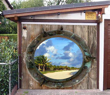 3D Wood Window Beach Scenery 427 Garage Door Mural Wallpaper AJ Wallpaper 