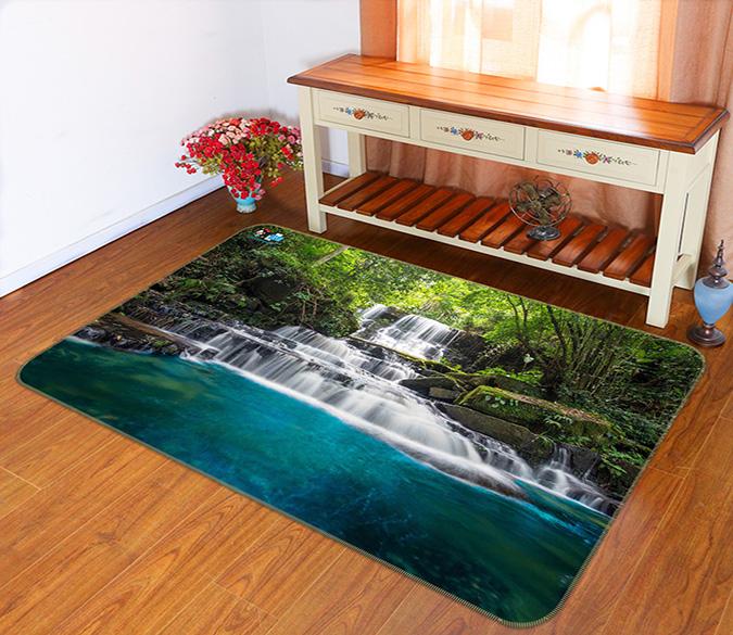 3D Forest River 231 Non Slip Rug Mat Mat AJ Creativity Home 