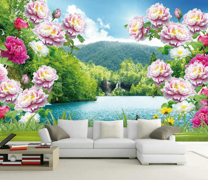 Hibiscus And Lake Wallpaper AJ Wallpaper 