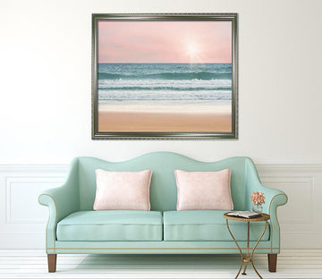 3D Sunshine Waves 031 Fake Framed Print Painting Wallpaper AJ Creativity Home 