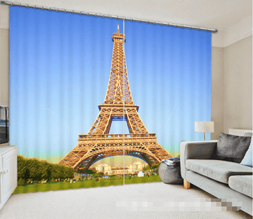 3D Eiffel Tower 1290 Curtains Drapes Wallpaper AJ Wallpaper 
