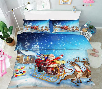 3D Santa Claus 13 Bed Pillowcases Quilt Wallpaper AJ Wallpaper 