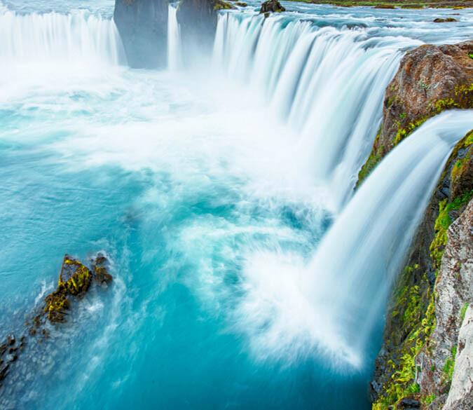 3D Rushing Waterfalls Floor Mural Wallpaper AJ Wallpaper 2 