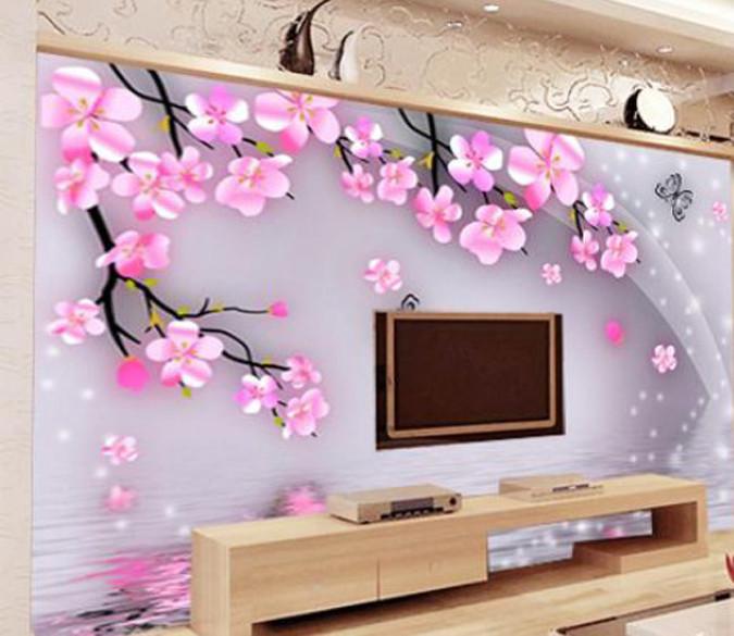 Pink Flowers Wallpaper AJ Wallpaper 