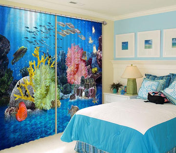 3D Seabed Corals 204 Curtains Drapes Wallpaper AJ Wallpaper 