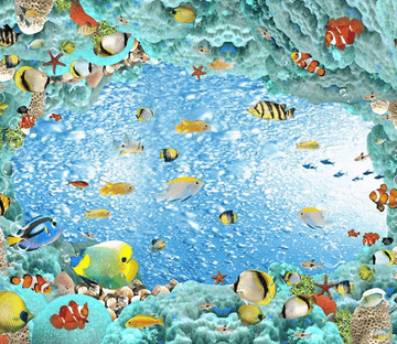 3D Shining Sea Floor Mural Wallpaper AJ Wallpaper 2 