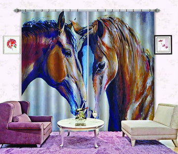 3D Painting Horses 698 Curtains Drapes Wallpaper AJ Wallpaper 