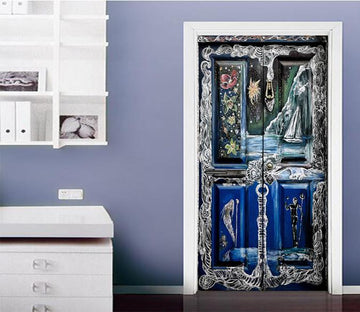 3D Gate Graffiti Patterns 04 Door Mural Wallpaper AJ Wallpaper 