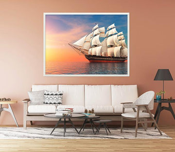 3D Sea Sailing 192 Fake Framed Print Painting Wallpaper AJ Creativity Home 
