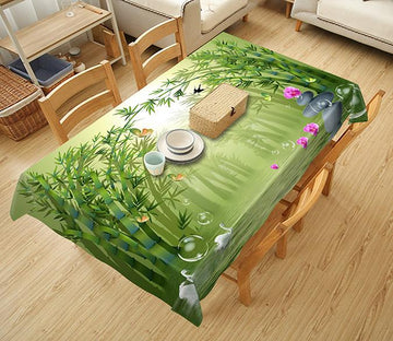 3D Lake Bamboos Animals 161 Tablecloths Wallpaper AJ Wallpaper 