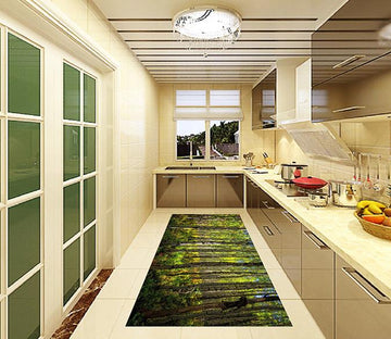 3D Forest Trees Kitchen Mat Floor Mural Wallpaper AJ Wallpaper 