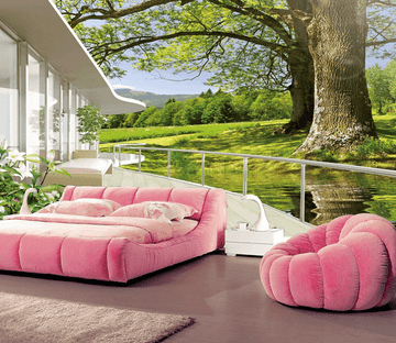 Balcony Lakeside Trees Wallpaper AJ Wallpaper 2 