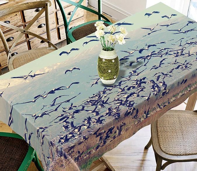 3D Migratory Birds 670 Tablecloths Wallpaper AJ Wallpaper 