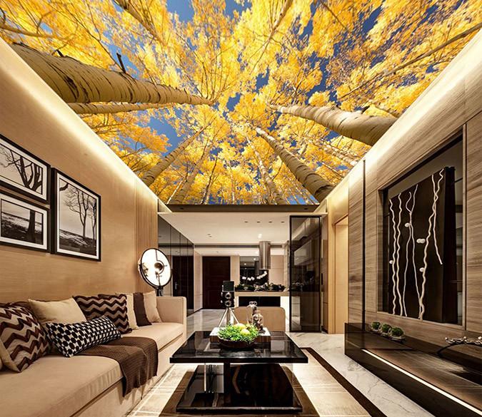 Tall Yellow Trees Wallpaper AJ Wallpaper 