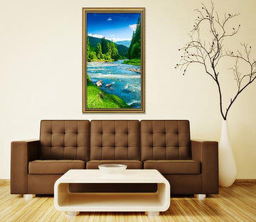 3D Beautiful River 108 Fake Framed Print Painting Wallpaper AJ Creativity Home 