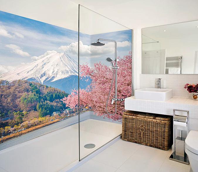 3D Mount Fuji Scenery 52 Bathroom Wallpaper Wallpaper AJ Wallpaper 