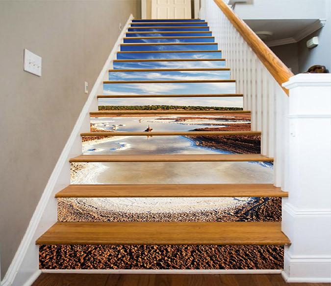 3D Drought Salt Lake 1576 Stair Risers Wallpaper AJ Wallpaper 