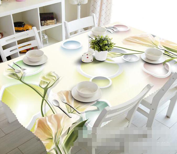 3D Flowers Rings 912 Tablecloths Wallpaper AJ Wallpaper 