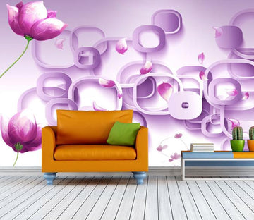 3D Purple Morning Glory 601 Wallpaper AJ Wallpaper 