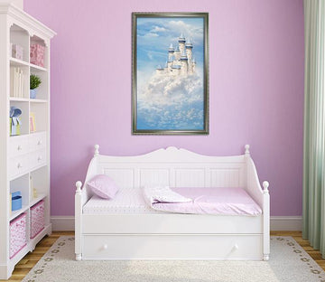 3D Cloud Castle 037 Fake Framed Print Painting Wallpaper AJ Creativity Home 