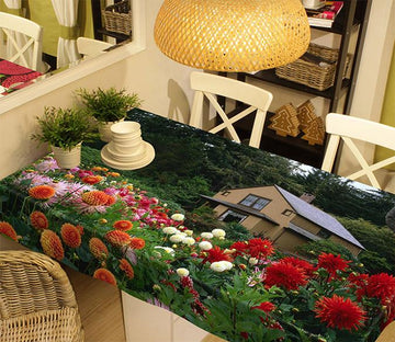 3D Villa Garden Flowers 312 Tablecloths Wallpaper AJ Wallpaper 