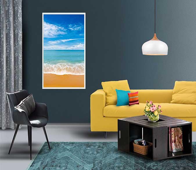 3D Boundless Sea 022 Fake Framed Print Painting Wallpaper AJ Creativity Home 