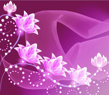 Purple Lotus Wallpaper AJ Wallpaper 