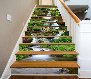 3D Creek Mosses Stones 1356 Stair Risers Wallpaper AJ Wallpaper 