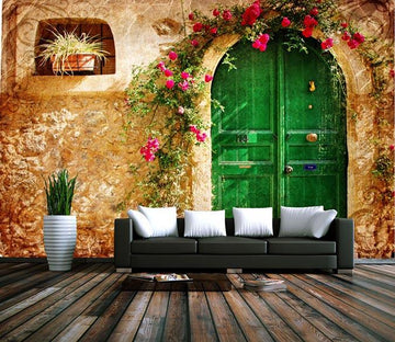 3D Door Flower 717 Wallpaper AJ Wallpaper 
