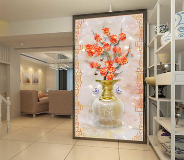 3D Jade Vase Butterfly 378 Wallpaper AJ Wallpaper 