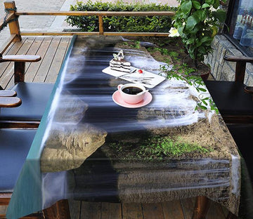 3D Rocks Waterfall 635 Tablecloths Wallpaper AJ Wallpaper 