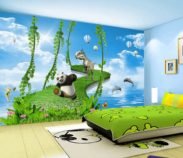 Panda With Dinosaur Wallpaper AJ Wallpaper 2 