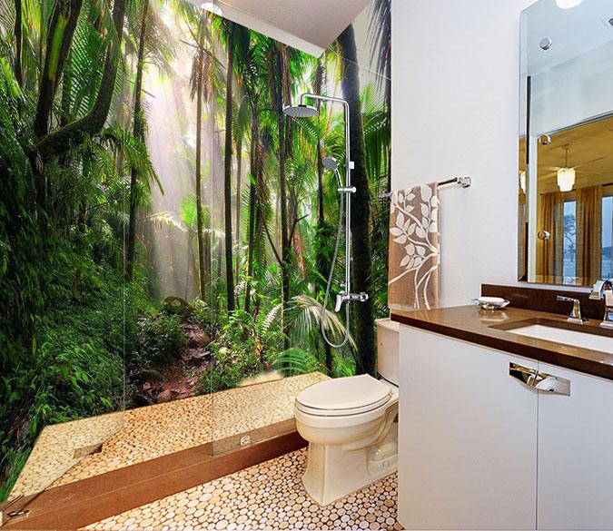 3D Rainforest 50 Bathroom Wallpaper Wallpaper AJ Wallpaper 