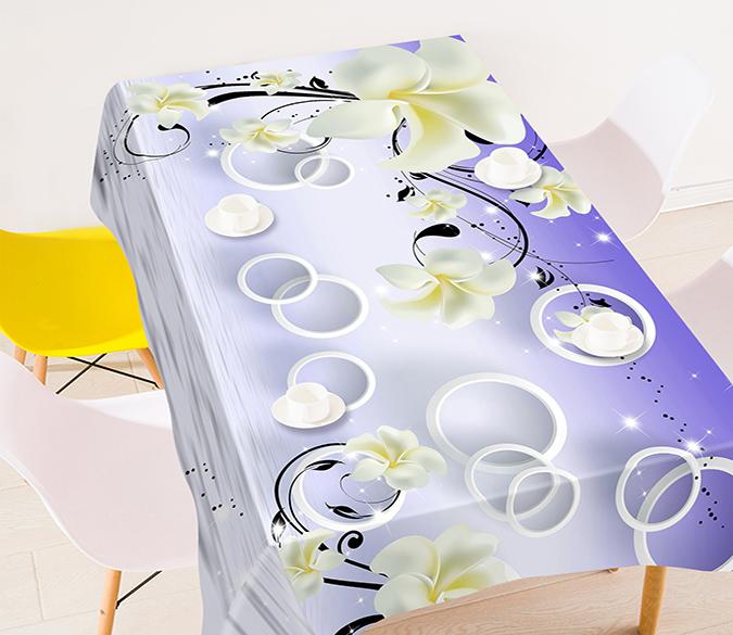 3D Rings And Flowers 157 Tablecloths Wallpaper AJ Wallpaper 