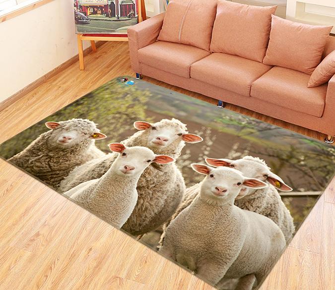 3D Lovely Sheep 260 Non Slip Rug Mat Mat AJ Creativity Home 