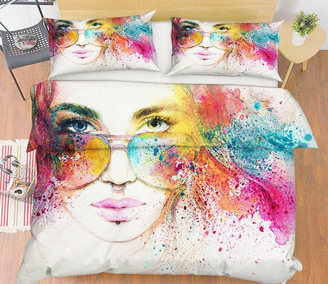 3D Graffiti Woman 28 Bed Pillowcases Quilt Wallpaper AJ Wallpaper 