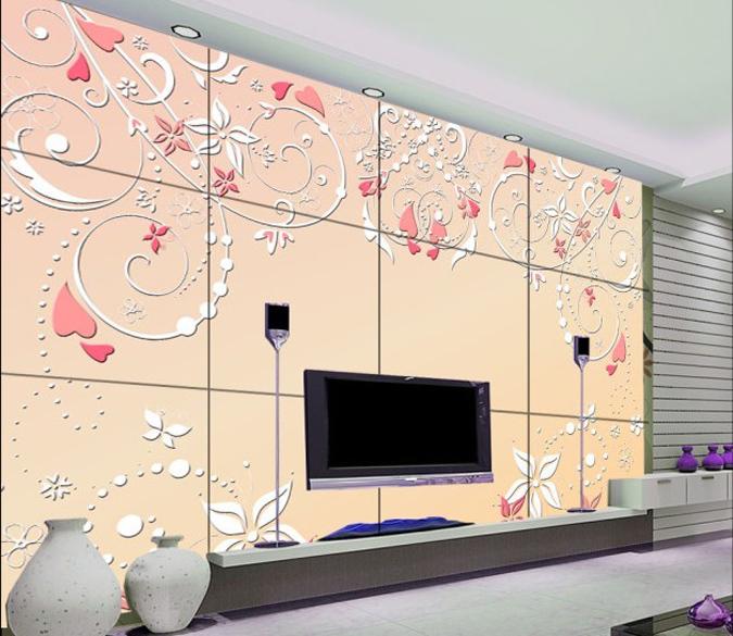 3D Flower Pattern 066 Wallpaper AJ Wallpaper 