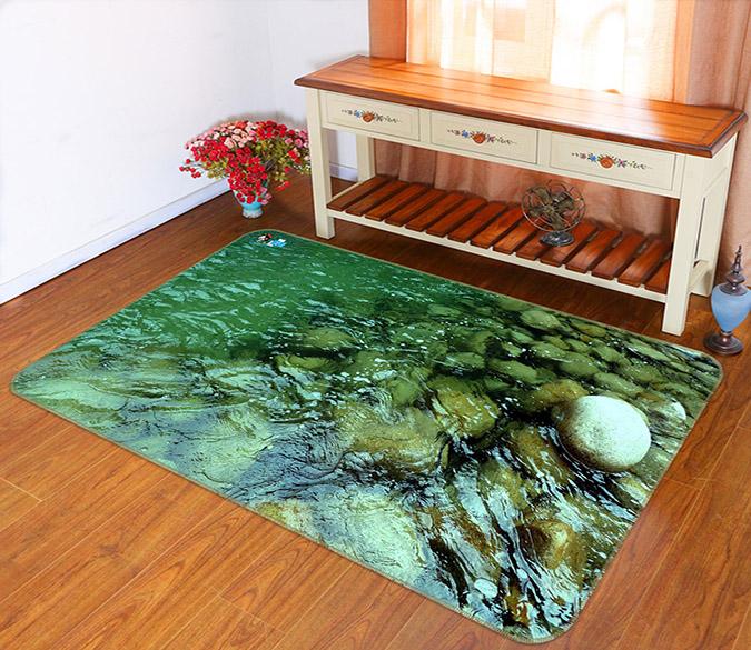 3D River Pebbles 152 Non Slip Rug Mat Mat AJ Creativity Home 