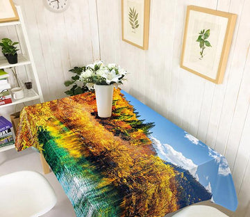 3D Bright Mountain Forest Lake 544 Tablecloths Wallpaper AJ Wallpaper 