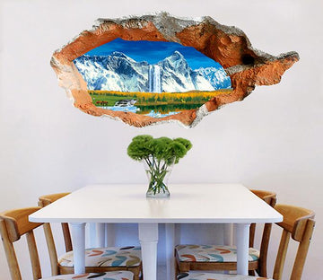 3D Snow Mountain Ranch 133 Broken Wall Murals Wallpaper AJ Wallpaper 