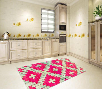 3D Color Bamboo Pattern Kitchen Mat Floor Mural Wallpaper AJ Wallpaper 