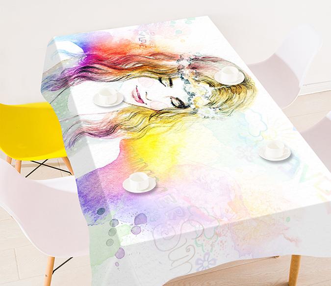 3D Pretty Graffiti Girl 84 Tablecloths Wallpaper AJ Wallpaper 