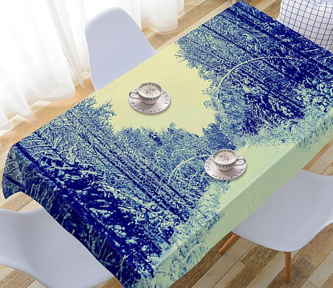 3D Snow Forest Road 462 Tablecloths Wallpaper AJ Wallpaper 