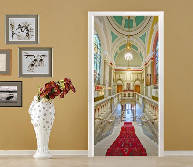 3D Pretty House Stairs 77 Door Mural Wallpaper AJ Wallpaper 